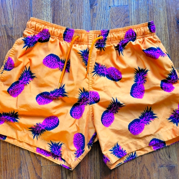 H&M Swim Mens Pineapple By Hm Swim Trunks Size M 22 Poshmark